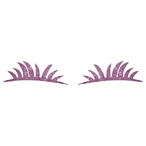 Auto Wimpern Auto Scheinwerfer Aufkleber, Asudaro 1 Paar Auto Wimpern Aufkleber Auto Aufkleber Auto Wimpern Auto Styling Dekorativer Aufkleber Diamant Wimpern Auto Aufkleber, 24,5 Cm X 7,5 Cm Rosa von Asudaro
