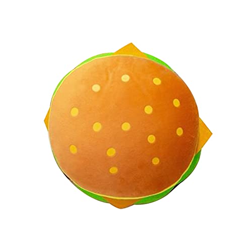 Cartoon Burger Kissen, Asudaro Sofa Lendenkissen Hamburger Lebensmittel Simulation Plüsch 3D Kreative Lebensmittel Realistische Weiche Hamburger Kissen Gefüllte Hamburger Plüsch Kissen Geschenk,Orange von Asudaro