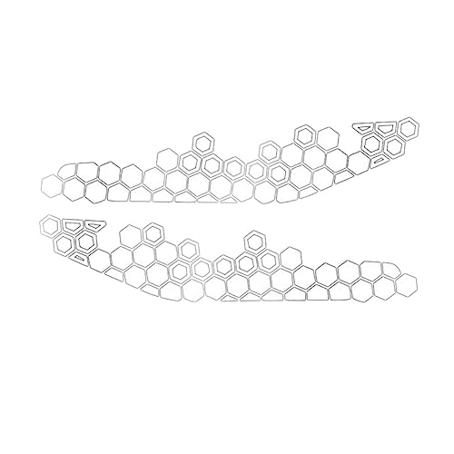 Karosserie Dekorations Aufkleber, Asudaro 2 Stück Selbstklebende Waben Autoaufkleber Waben Wasserfester Aufkleber 39 Cm X 9 Cm Grafische Fenster Aufkleber Für Lkws, Autos, Suvs, Motorräder Weiss von Asudaro