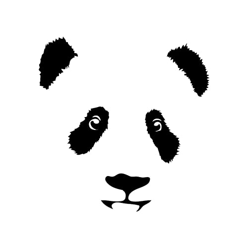 Panda Aufkleber für Autos, Asudaro 2 Stück Cartoon Tier Aufkleber 3D Stereo Autoaufkleber Niedlicher Panda Gesicht Autoaufkleber Motorhaube Autotür Karosserie Dekoration Aufkleber,13cm x 13cm,Schwarz von Asudaro