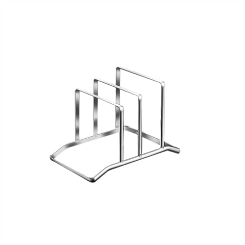 Schneidebrett Rack Schneidebrett Halterung Topfdeckelhalter Schneidebrett Organiser Ständer Halter für Schneidebretter Arbeitsplatte oder Küchenschrank(Schneidebretthalter mit mehreren Gittern) von Asudaro