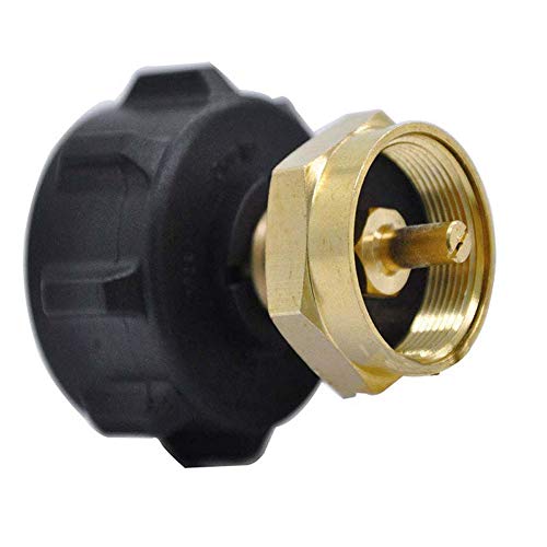 Universal Propantankadapter Tankgas Propan Nachfülladapter Propangas QCC1 Regelventil Propanschlauchadapter Messing Camping Gas Kanister Adapter Konverter für Grillcamping im Freien,Schwarz + Gold von Asudaro