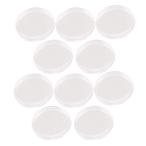 Asuinxurr 10 STK Kleine runde transparente Kunststoff-Muenzkapseln Box 30mm von Asuinxurr