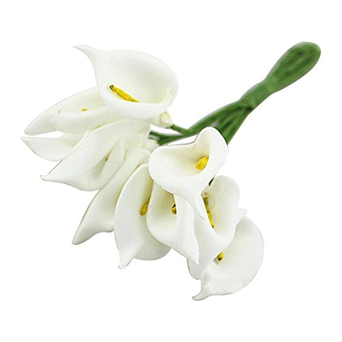 Asuinxurr 12 StüCke Mini Calla KüNstliche Blumenstrauß Hochzeitsdekoration DIY Kranz Geschenk Asuinxurr 12 StüCke Mini Calla KüNstliche Blumenstrauß Hochzeitsdekoration DIY Kranz Geschenk von Asuinxurr
