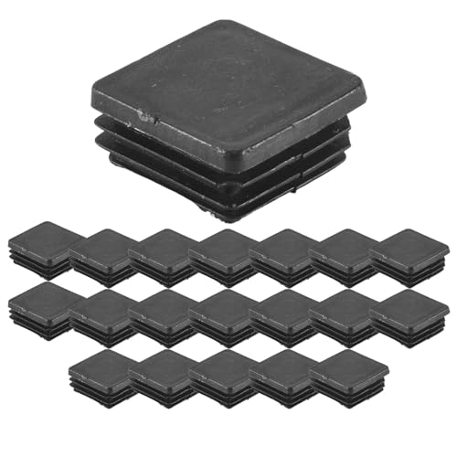 Asuinxurr 20 StüCk Kunststoff Vierkant-Blindstopfen Endkappen RohreinsäTze 25Mm X 25Mm von Asuinxurr