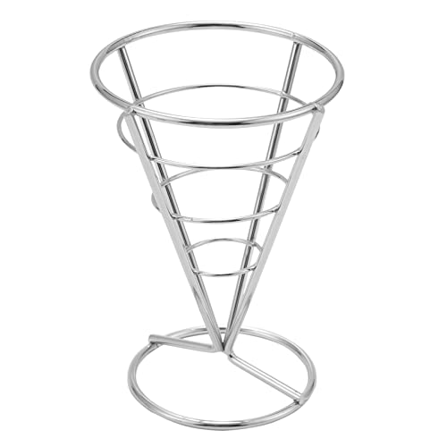 Asuinxurr 4 StüCk Pommes Frites Stand Cone Basket Fry Holder mit Dip Dishe Cone Snack BrathäHnchen Display Rack Lebensmittelregale SchüSsel von Asuinxurr