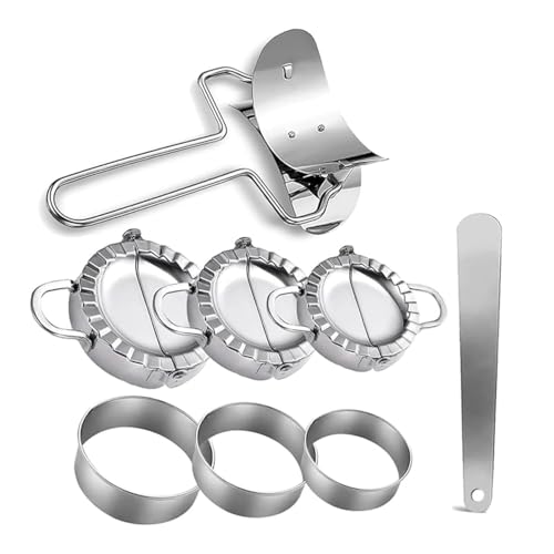 Asuinxurr Dumplings Hersteller 8 StüCke,Empanada Pressform und Ausstecher,Pie Ravioli Teig GebäCk Wrappers Manueller FüLllöFfel für die Haut Asuinxurr Dumplings Hersteller 8 StüCke,Empanada Pressform und Ausstecher,Pie Ravioli Teig GebäCk Wrappers Manueller FüLllöFfel für die Haut von Asuinxurr