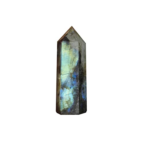 Asuinxurr Mondstein Kristall SäUle NatüRlicher Labradorit Quarz Obelisk Kristall SäUle Zauber Stab Heilstein Wohnkultur 5-6Cm von Asuinxurr