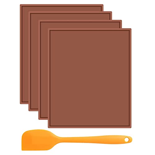 Asuinxurr Silikon Dörrbleche mit Obst Lederschalen für Flüssiges Obst Fleisch Gemüse mit Silikonschaber von Asuinxurr