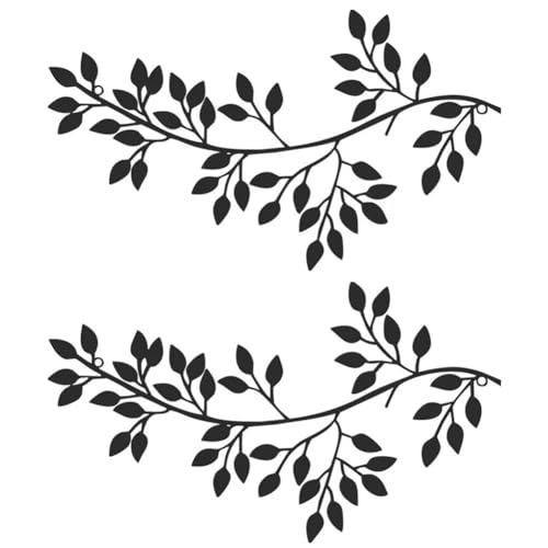 Asuinxurr Wanddekoration Aus Metall mit Baumblättern, 1 Stück, Wandkunst mit Weinreben und Olivenzweigblättern, Skulpturen Aus Schmiedeeisen, Schild für Aufhängen An der Wand, C Asuinxurr Wanddekoration Aus Metall mit Baumblättern, 1 Stück, Wandkunst mit Weinreben und Olivenzweigblättern, Skulpturen Aus Schmiedeeisen, Schild für Aufhängen An der Wand, C von Asuinxurr