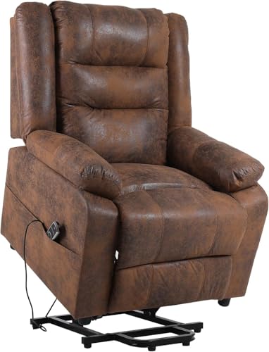 Asukale Elektrischer Fernsehsessel mit aufstehhilfe, Relaxsessel Massagesessel mit Wärmefunktion, Liegefunktion, Fernbedienung Verstellbar, Schlaffunktion und Fußteil, bis 220kg, Braun Flockleder Asukale Elektrischer Fernsehsessel mit aufstehhilfe, Relaxsessel Massagesessel mit Wärmefunktion, Liegefunktion, Fernbedienung Verstellbar, Schlaffunktion und Fußteil, bis 220kg, Braun Flockleder von Asukale