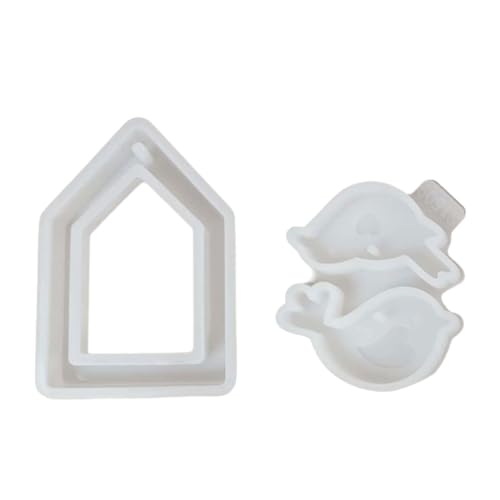 2 PCs Silikonformen Haus Mit Vogelpflastern Die Anhängende Epoxidharzbacken Gießen 2 PCs Silikonformen Haus Mit Vogelpflastern Die Anhängende Epoxidharzbacken Gießen von Asukohu