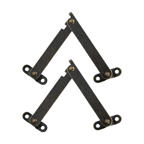 2 x Metallscharniere, Klappscharniere für Holzkisten, Schmuckkästen, Schränke, einfach zu bedienen, anhebbares Scharnier 2 x Metallscharniere, Klappscharniere für Holzkisten, Schmuckkästen, Schränke, einfach zu bedienen, anhebbares Scharnier von Asukohu