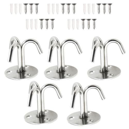 5pieces Rotierende Rostfeste Deckenhalterhaken Mit Installationsschrauben Dreifachdesigns Für Stuhlwerkkorb Netto Schwebungen Deckenhaken Für Hängematten 5pieces Rotierende Rostfeste Deckenhalterhaken Mit Installationsschrauben Dreifachdesigns Für Stuhlwerkkorb Netto Schwebungen Deckenhaken Für Hängematten von Asukohu