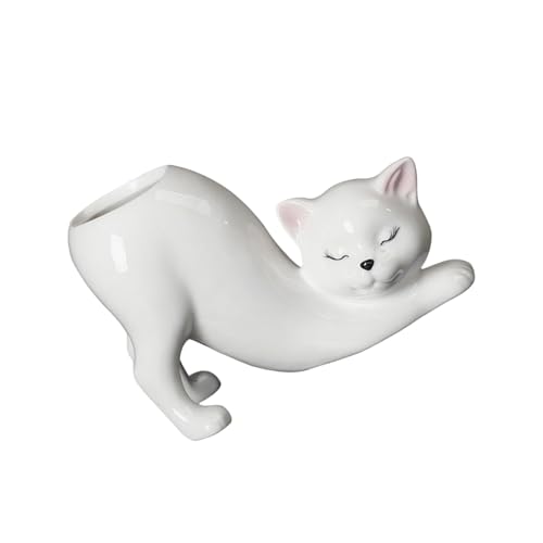 Asukohu 1. Handgefertigter Keramikkätzchen Pflanzer Für Kakten Home Schreibtisch Innengarten Für Mom Office Kinder Zimmer Dekorative Pflanzentopf von Asukohu