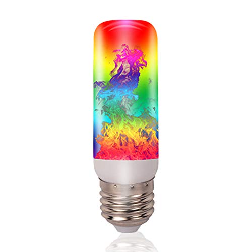 Asukohu Flackernde Glühbirne Simuliert Brennendes Feuer Effektlampe 4 Feuerglühbirnen E27-Sockel Flammenbirne Mit Schwerkraftsensor von Asukohu