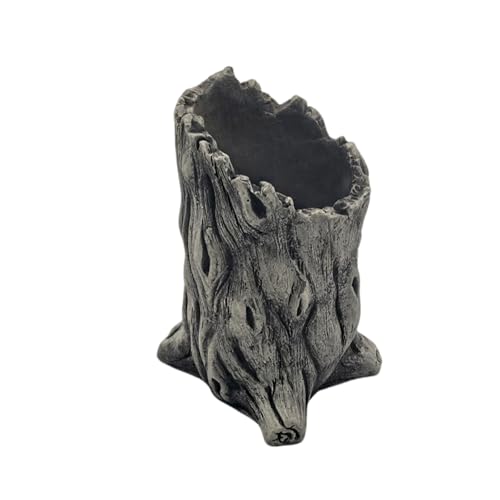 Asukohu Künstliches Treibholz Pflanzgefäß Skulptur Sukkulenten Blumentöpfe Imitation Holzflor Poröser Bonsais-Baum Pflanztöpfe Dekore Baumwurzel Übertopf von Asukohu