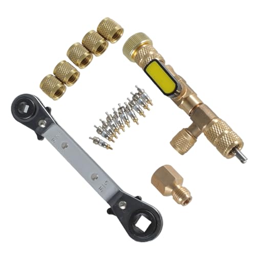 Asukohu R140A Ventile Kerne Entferner und Installateur Set Service Werkzeug Set Metall Reparatur Zubehör Schnellwechsel Ventile Werkzeug von Asukohu