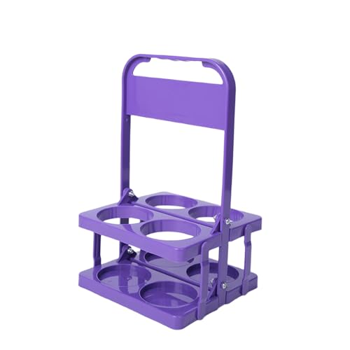 Asukohu Robuster, faltbarer Getränkehalter für 4 Flaschen mit ergonomischem Griff, platzsparendes Design, Aufbewahrungshalter für Reisen, Partys, platzsparend, faltbares Weinregal von Asukohu