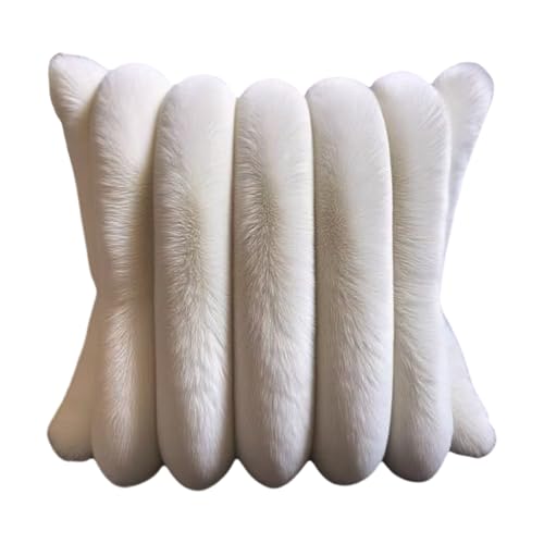 Asukohu Weicher Kissenbezug aus Kaninchenimitat mit breiten Streifen-Designs für Wohnzimmer, Schlafzimmer, Dekoration, weicher Kissenbezug Asukohu Weicher Kissenbezug aus Kaninchenimitat mit breiten Streifen-Designs für Wohnzimmer, Schlafzimmer, Dekoration, weicher Kissenbezug von Asukohu