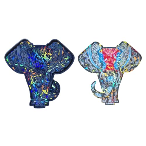 Elefanten-Wandaufkleber-Form, holografische Kristall-Epoxidharz-Formen, Wandbehang von Asukohu