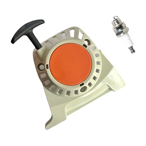 Hochleistungs-Rückstoßstarter-Baugruppe passend für FS91 FS111 FS131 Trimmer, inklusive Funkenstop für schnelle effiziente Zündung Outdoor-Werkzeug Rückstoßstarter Ersatz von Asukohu