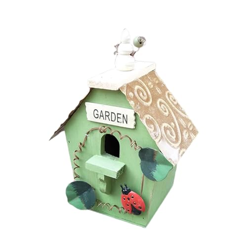 Ländliches hängendes Vogelnest für Hinterhof, wetterbeständig, Holz, Vogelbrutkasten für Wildvögel, Unterschlupf, Nistkasten Ländliches hängendes Vogelnest für Hinterhof, wetterbeständig, Holz, Vogelbrutkasten für Wildvögel, Unterschlupf, Nistkasten von Asukohu