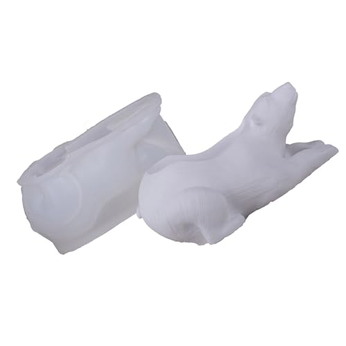 Lebensmittelechte Silikon-Eisbär-Form, Mehrzweck-Bastelwerkzeug für Pflanzgefäß, Heimdekoration, Projekte, einfaches Herauslösen, wiederverwendbares Design, lebensmittelechtes Silikon, Blumentopf-Form von Asukohu