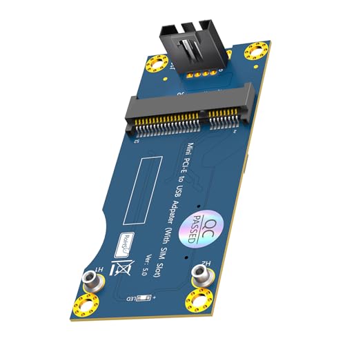 PCIE auf USB 2.0 Adapter mit Kartensteckplatz für WWAN LTE Netzwerkkarten PCIE Erweiterungskartenhalter Ersatz auf USB-Adapter von Asukohu