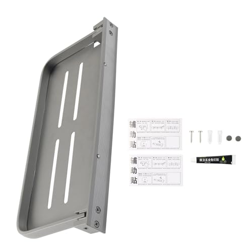 Platzsparendes, zusammenklappbares Wandregal aus Aluminium für Küchen und Wohnräume, verbessert die Aufbewahrungslösung im Innenbereich, rostfreies Regal Platzsparendes, zusammenklappbares Wandregal aus Aluminium für Küchen und Wohnräume, verbessert die Aufbewahrungslösung im Innenbereich, rostfreies Regal von Asukohu
