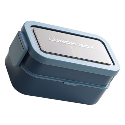 Premium Doppelabschnitt Bentos Lunch Container Effiziente Mikrowelle Safe Leck Proof Design Foodfall Für Arbeit Picknick von Asukohu