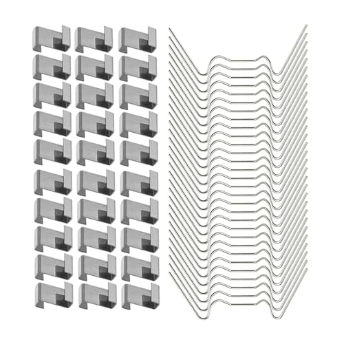 Professionelle kommerzielle Edelstahl-Befestigungsklammern, 7,5 cm Länge, für Gewächshausglas, sichere Montage, 100 Stück Gewächshausglashalter von Asukohu