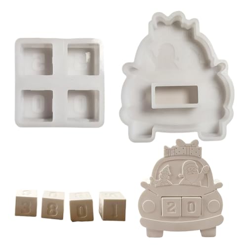 Robustes Mehrzweck-Silikon-Countdown-Halter-Formen-Set, tragbar, für Harz, Gips, Bastelbedarf, verschiedene Größen, leicht zu reinigende Formen von Asukohu