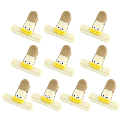 Set mit 10 weichen Silikon-Griff-Taschenclips für Snacks, praktische Chipbeutel-Versiegelungen, Lebensmittelaufbewahrungszubehör, Zubehör zur Aufbewahrung von Lebensmitteln von Asukohu
