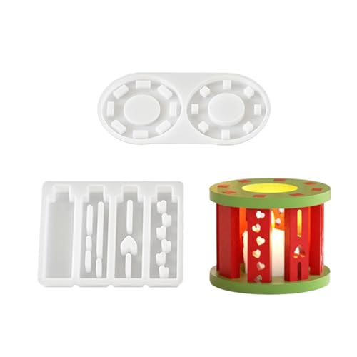 Silikon-Teelichthalter mit Weihnachtsmotiven, Silikon-Kerzenständer-Formen für Epoxidharz-Ständer, Teelichthalter von Asukohu
