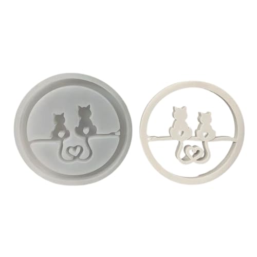 Silikonformen für Ringe, Katzen, Hunde, zur Wandmontage, handgefertigt, für Halter, Gips, handgefertigte Silikonringe, Katzen, Hunde, Kerzenständer von Asukohu