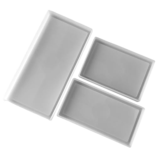 Silikonharz Tablett Formen Fruchtschale Rechteckige Tablettformplattenformen Für Harzguss Bastel Dekorationen Tragen Resistente Silikonform von Asukohu