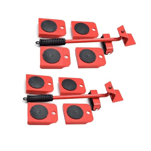 Tragbarer, stabiler Möbelroller mit Rad auf Hartholzboden und Teppichen für Zuhause und Büro, Metall-Möbelrad von Asukohu