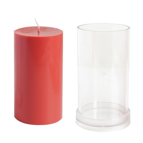 Zylindrische Formen aus transparentem Acryl, Kerzenständer, Werkzeug, handgefertigte Seife, für handgefertigte Bastelarbeiten, Silikon von Asukohu
