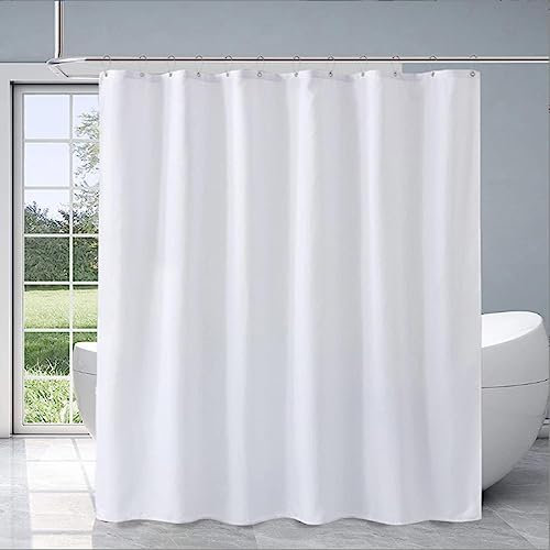 Asunygirl Weiße Duschvorhänge für Badezimmer – Duschvorhang, großer, breiter Duschvorhang, wasserdicht und Badevorhänge, 100 x 220 cm (B x H), Duschvorhang von Asunygirl