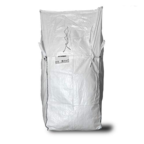 10x Asup Big Bag 100 x 100 x 200 cm, Einfüllschürze, SWL 1.250 kg, Dokumententasche von Asup