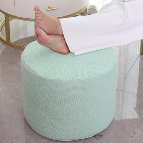 Asuprui Stützender Bouclé-Pouf mit Ottomane und Fußstütze, verschönern Sie Ihr Wohnzimmer-Dekor mit leichtem Pouf-Füllung und Komfort-Pouf-Bezug, moderner Schaumstoff-gefüllter Poof perfekt zum von Asuprui