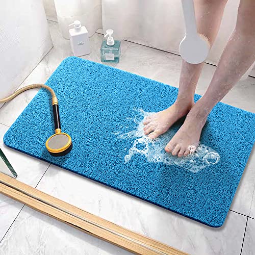 Asvin Weiche, strukturierte Badematte, ca. 60 x 40 cm, phthalatfrei, rutschfeste Komfort-Badewannenmatten mit Ablauföffnungen, PVC-Luffa-Badezimmermatte für Nassbereiche, schnell trocknend von Asvin