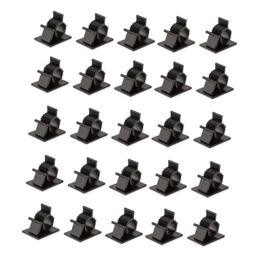 Asyduey 100-Teiliges Selbstklebendes Draht-Halterungsset Verstellbare Kabel-Organizer-Klemme für das Aufhängen und Aufräumen Von Kabeln Schwarze Kabelklemmen von Asyduey