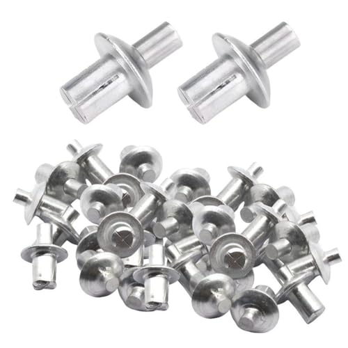 Asyduey 100PCS Aluminiumlegierung Antriebsnieten Kit Hammerantrieb Aluminiumnagelkopf-Piercingnieten-Set Gipskarton-Dehnungsnägel Asyduey 100PCS Aluminiumlegierung Antriebsnieten Kit Hammerantrieb Aluminiumnagelkopf-Piercingnieten-Set Gipskarton-Dehnungsnägel von Asyduey