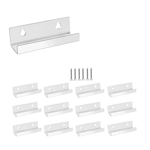 Asyduey 12 Stück Vinyl-Schallplattenregal-Wandhalterung, 10,2 cm, Klares Acryl-Album-Schallplattenhalter-Display, Schwebende Regale, Wandmontage Asyduey 12 Stück Vinyl-Schallplattenregal-Wandhalterung, 10,2 cm, Klares Acryl-Album-Schallplattenhalter-Display, Schwebende Regale, Wandmontage von Asyduey