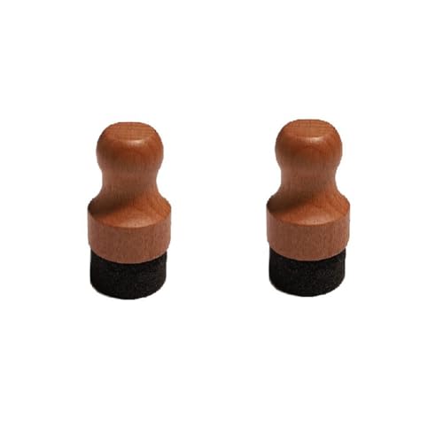 Asyduey 2 Stück Öl- und Wachsapplikator für Schneidebretter, Runder Holzapplikator Aus Braunem und Schwarzem + Schwamm für Holzschneidebretter, Metzgerblöcke und Besteck von Asyduey