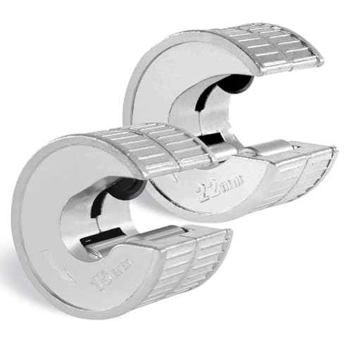 Asyduey 2-Teiliges -Set, 15 mm und 22 Mm, Kupferrohrschneider mit 2 Ersatzschneidrädern von Asyduey