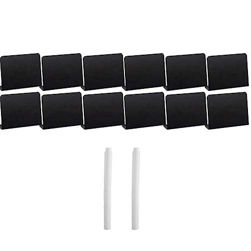 Asyduey 20er-Pack Mini-Kreidetafelschilder 4X3 für Kreideschilder für Essen – – Buffet – Tischschilder mit 2 Kreidemarkern von Asyduey