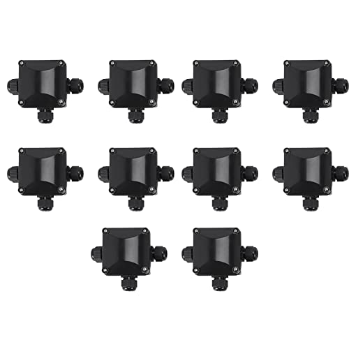 Asyduey 3-Wege Anschlussdose, Wasserdichte IP 68 Steckverbinder für Außenbeleuchtung Außen Anschlussdose Pack Von 10 Schwarz Asyduey 3-Wege Anschlussdose, Wasserdichte IP 68 Steckverbinder für Außenbeleuchtung Außen Anschlussdose Pack Von 10 Schwarz von Asyduey